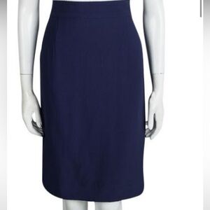 Moschino Knee Length Navy Skirt Made in Italy